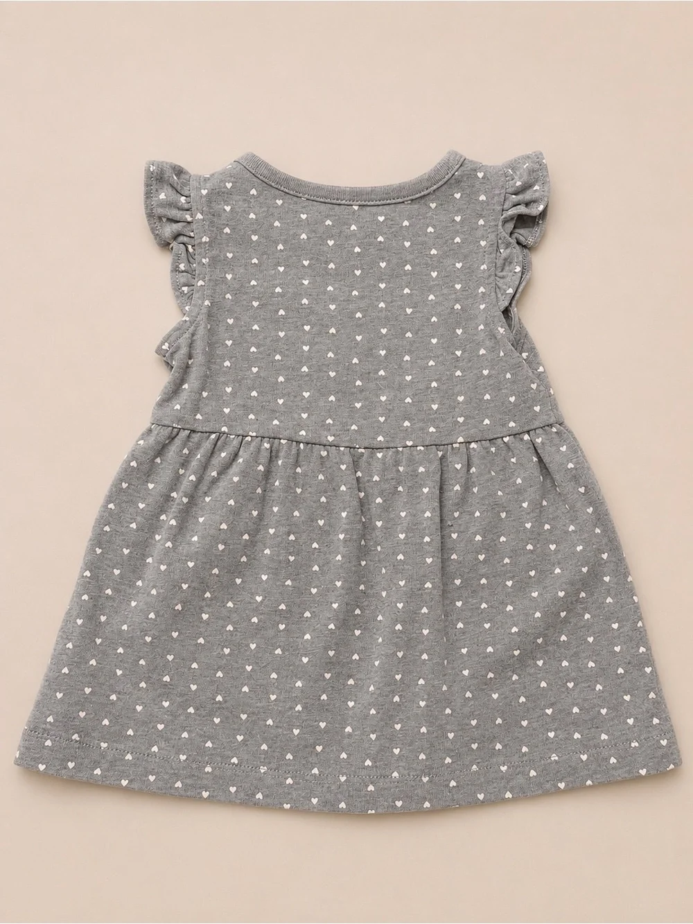 Cat & Jack Grey Dress with White Heart Print